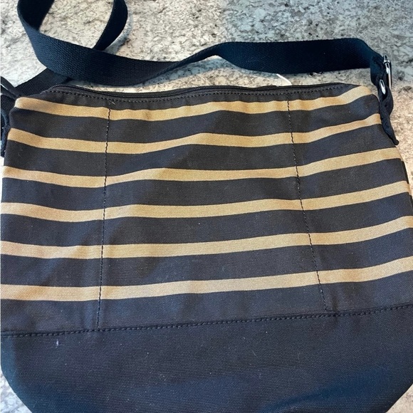 Lands' End Black and Brown Striped Tote Bag - Picture 3 of 6